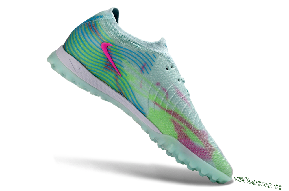 Men's Nike Phantom GX 2 Elite TF Artificial Turf Low-Tops Football Shoes - Aqua/Mint Breeze/Pink Fusion 4