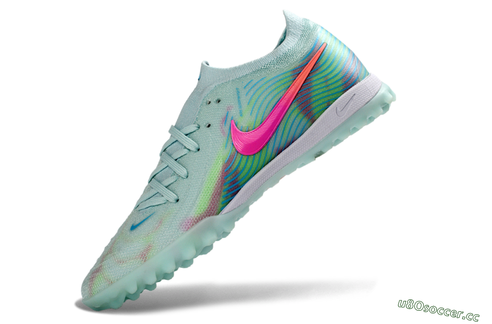 Men's Nike Phantom GX 2 Elite TF Artificial Turf Low-Tops Football Shoes - Aqua/Mint Breeze/Pink Fusion 5