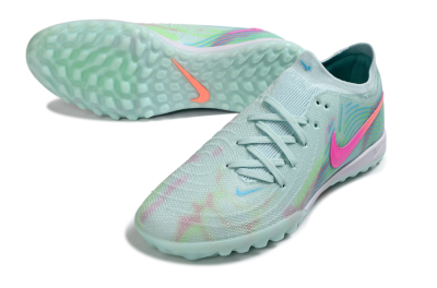 Men's Nike Phantom GX 2 Elite TF Artificial Turf Low-Tops Football Shoes - Aqua/Mint Breeze/Pink Fusion