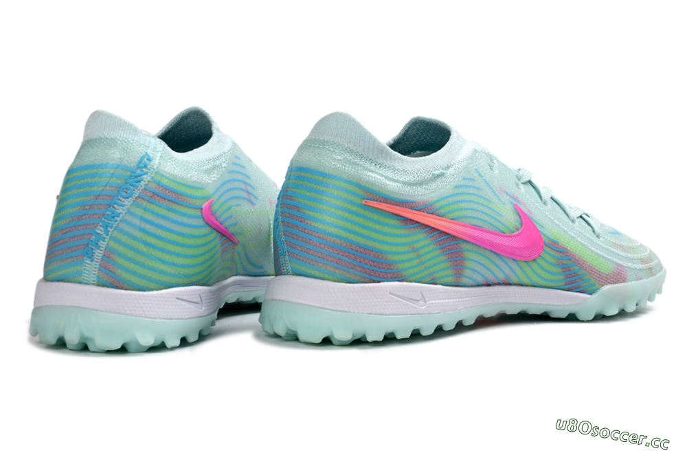 Men's Nike Phantom GX 2 Elite TF Artificial Turf Low-Tops Football Shoes - Aqua/Mint Breeze/Pink Fusion 6