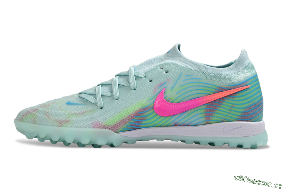 Men's Nike Phantom GX 2 Elite TF Artificial Turf Low-Tops Football Shoes - Aqua/Mint Breeze/Pink Fusion 0