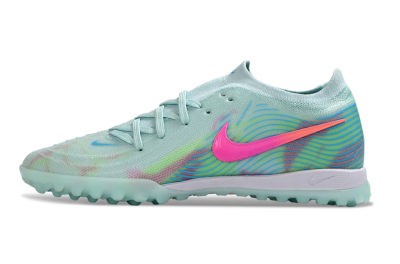 Men's Nike Phantom GX 2 Elite TF Artificial Turf Low-Tops Football Shoes - Aqua/Mint Breeze/Pink Fusion