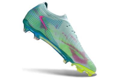 Men's Nike Phantom GX 2 Elite FG Firm Ground Low-Tops Football Boots - Aqua/Neon Pink/Volt Yellow