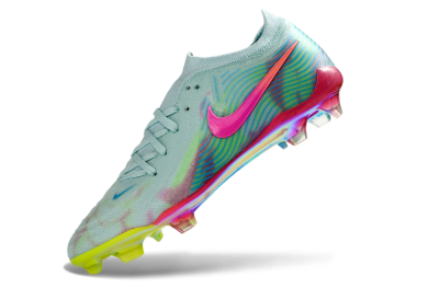 Men's Nike Phantom GX 2 Elite FG Firm Ground Low-Tops Football Boots - Aqua/Neon Pink/Volt Yellow