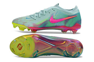 Men's Nike Phantom GX 2 Elite FG Firm Ground Low-Tops Football Boots - Aqua/Neon Pink/Volt Yellow