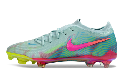 Men's Nike Phantom GX 2 Elite FG Firm Ground Low-Tops Football Boots - Aqua/Neon Pink/Volt Yellow