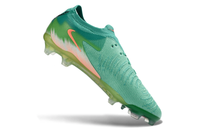 Men's Nike Phantom GX 2 Elite FG Firm Ground Low-Tops Football Boots - Green/Aqua Splash/Coral Peach