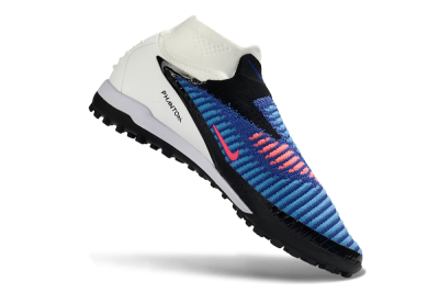 Men's Nike Phantom 6 High Elite TF Artificial Turf High-Tops Football Shoes - Blue/Electric Blue/Fuchsia