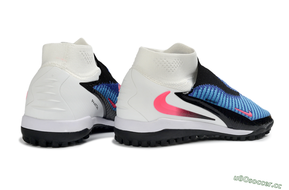 Men's Nike Phantom 6 High Elite TF Artificial Turf High-Tops Football Shoes - Blue/Electric Blue/Fuchsia 6