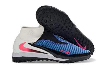 Men's Nike Phantom 6 High Elite TF Artificial Turf High-Tops Football Shoes - Blue/Electric Blue/Fuchsia