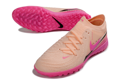 Men's Nike Phantom GX 2 Elite TF Artificial Turf Low-Tops Football Shoes - Pink/Peach Sorbet/Fuchsia Burst