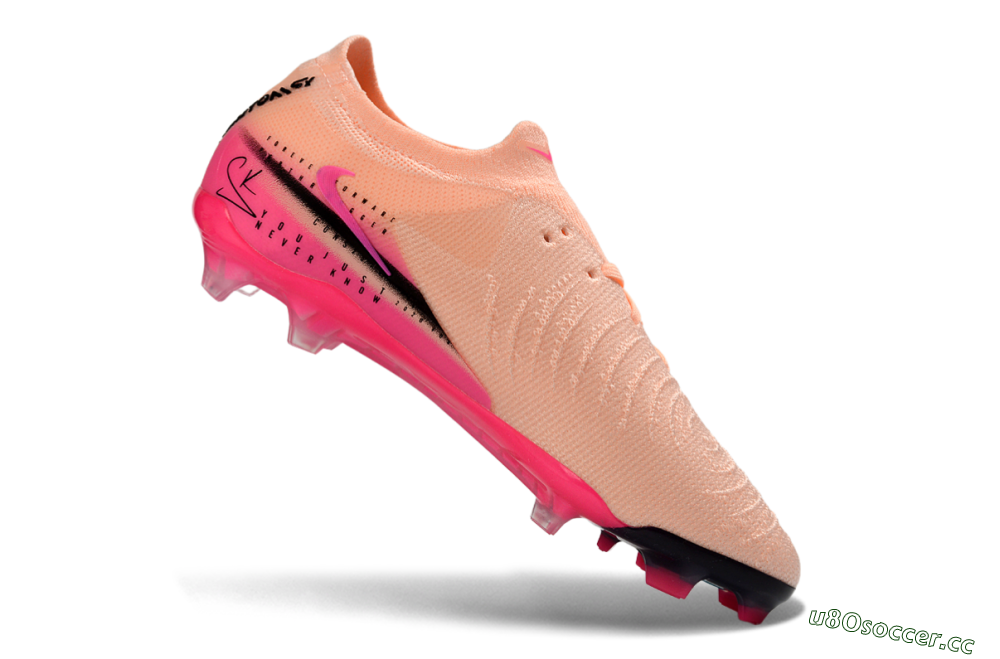 Men's Nike Phantom GX 2 Elite FG Firm Ground Low-Tops Football Boots - Pink/Coral Burst/Fuchsia Glow 4