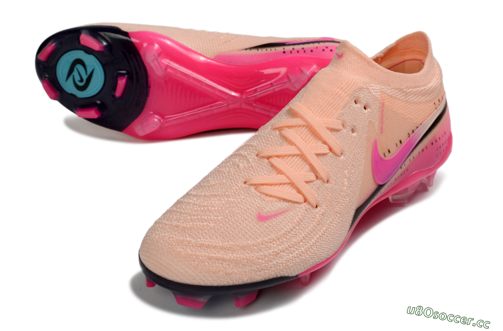 Men's Nike Phantom GX 2 Elite FG Firm Ground Low-Tops Football Boots - Pink/Coral Burst/Fuchsia Glow 3