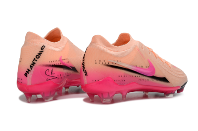 Men's Nike Phantom GX 2 Elite FG Firm Ground Low-Tops Football Boots - Pink/Coral Burst/Fuchsia Glow