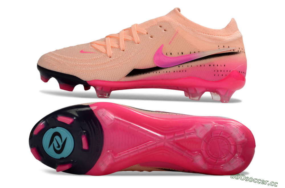 Men's Nike Phantom GX 2 Elite FG Firm Ground Low-Tops Football Boots - Pink/Coral Burst/Fuchsia Glow 1
