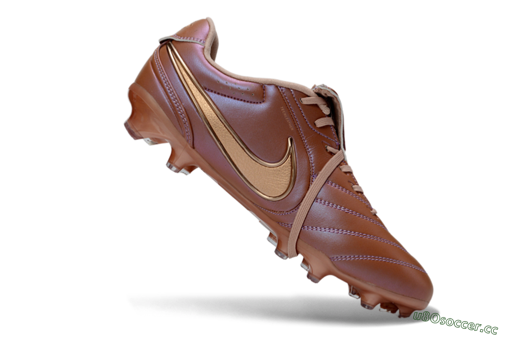 Men's Nike Tiempo Legend SE FG Firm Ground Low-Tops Football Boots - Brown/Cocoa Brown/Metallic Gold 4