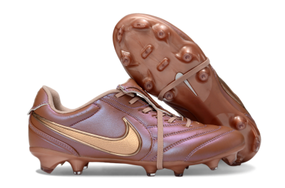 Men's Nike Tiempo Legend SE FG Firm Ground Low-Tops Football Boots - Brown/Cocoa Brown/Metallic Gold