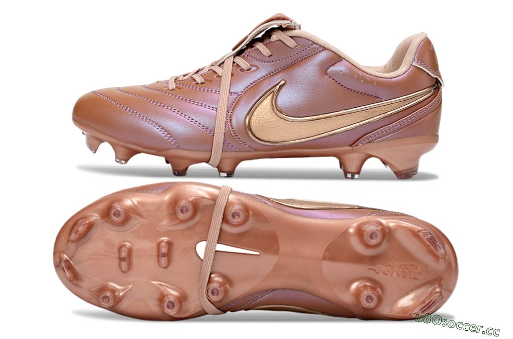 Men's Nike Tiempo Legend SE FG Firm Ground Low-Tops Football Boots - Brown/Cocoa Brown/Metallic Gold 1