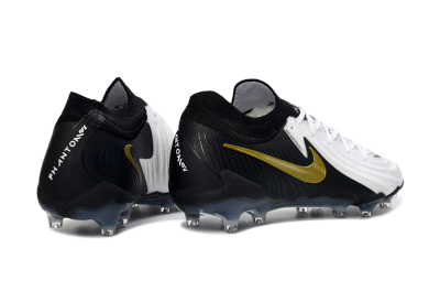 Men's Nike Phantom GX 2 Elite AG Artificial Grass Low-Tops Football Boots - Black/White/Gold