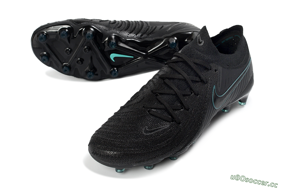 Men's Nike Phantom GX 2 Elite AG Artificial Grass Low-Tops Football Boots - Black/Teal Burst/Shadow Black 3