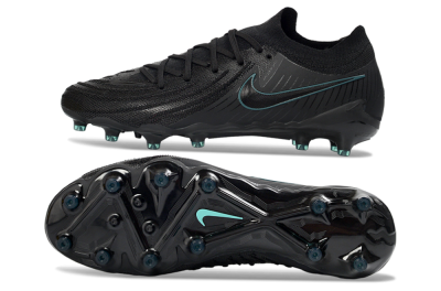 Men's Nike Phantom GX 2 Elite AG Artificial Grass Low-Tops Football Boots - Black/Teal Burst/Shadow Black