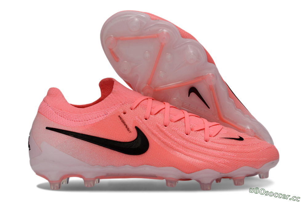 Men's Nike Phantom GX 2 Elite AG Artificial Grass Low-Tops Football Boots - Pink/Bright Coral/Deep Black 2
