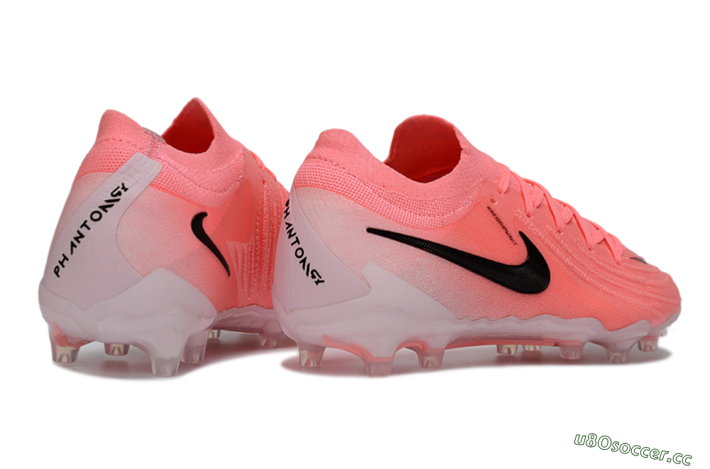 Men's Nike Phantom GX 2 Elite AG Artificial Grass Low-Tops Football Boots - Pink/Bright Coral/Deep Black 6