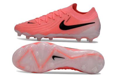Men's Nike Phantom GX 2 Elite AG Artificial Grass Low-Tops Football Boots - Pink/Bright Coral/Deep Black