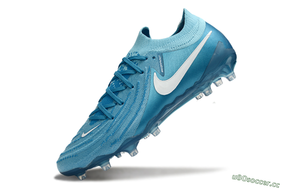 Men's Nike Phantom GX 2 Elite AG Artificial Grass Low-Tops Football Boots - Blue/Sky Blue/Ocean Blue 5