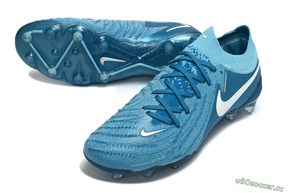 Men's Nike Phantom GX 2 Elite AG Artificial Grass Low-Tops Football Boots - Blue/Sky Blue/Ocean Blue 3