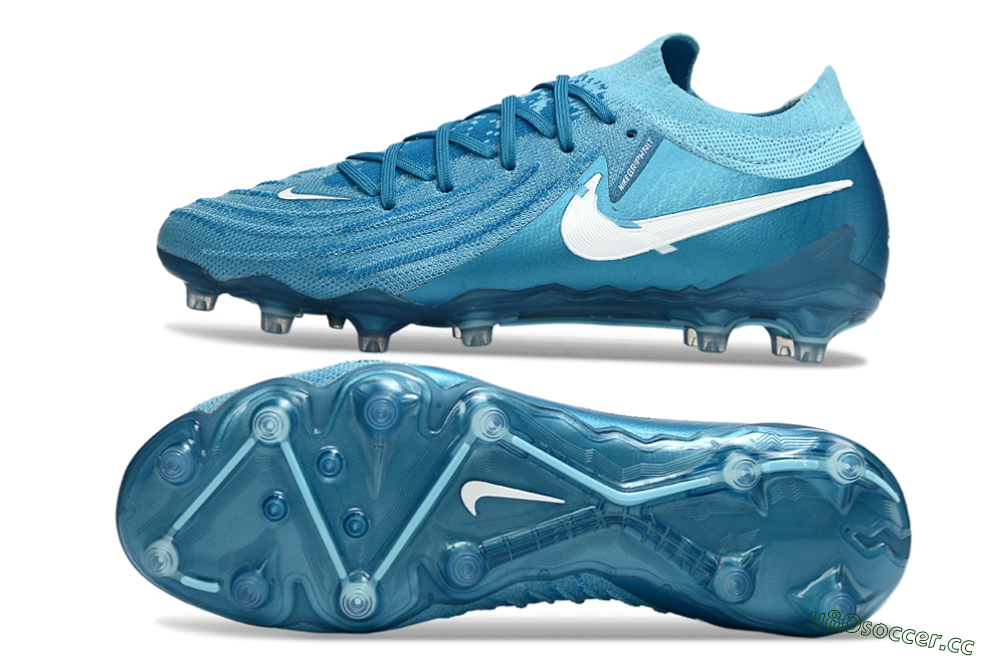 Men's Nike Phantom GX 2 Elite AG Artificial Grass Low-Tops Football Boots - Blue/Sky Blue/Ocean Blue 1