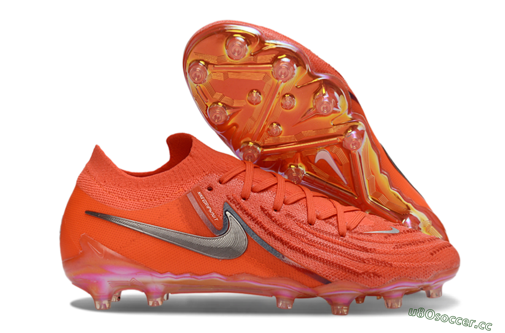 Men's Nike Phantom GX 2 Elite AG Artificial Grass Low-Tops Football Boots - Orange/Electric Orange/Sunset Blaze 2