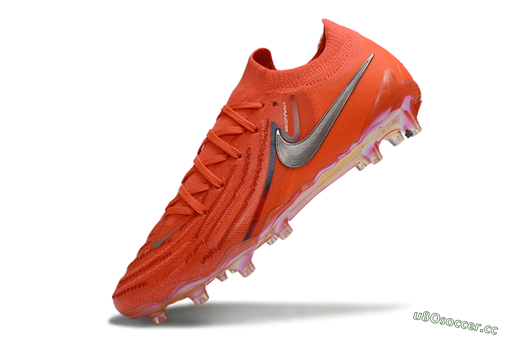 Men's Nike Phantom GX 2 Elite AG Artificial Grass Low-Tops Football Boots - Orange/Electric Orange/Sunset Blaze 5