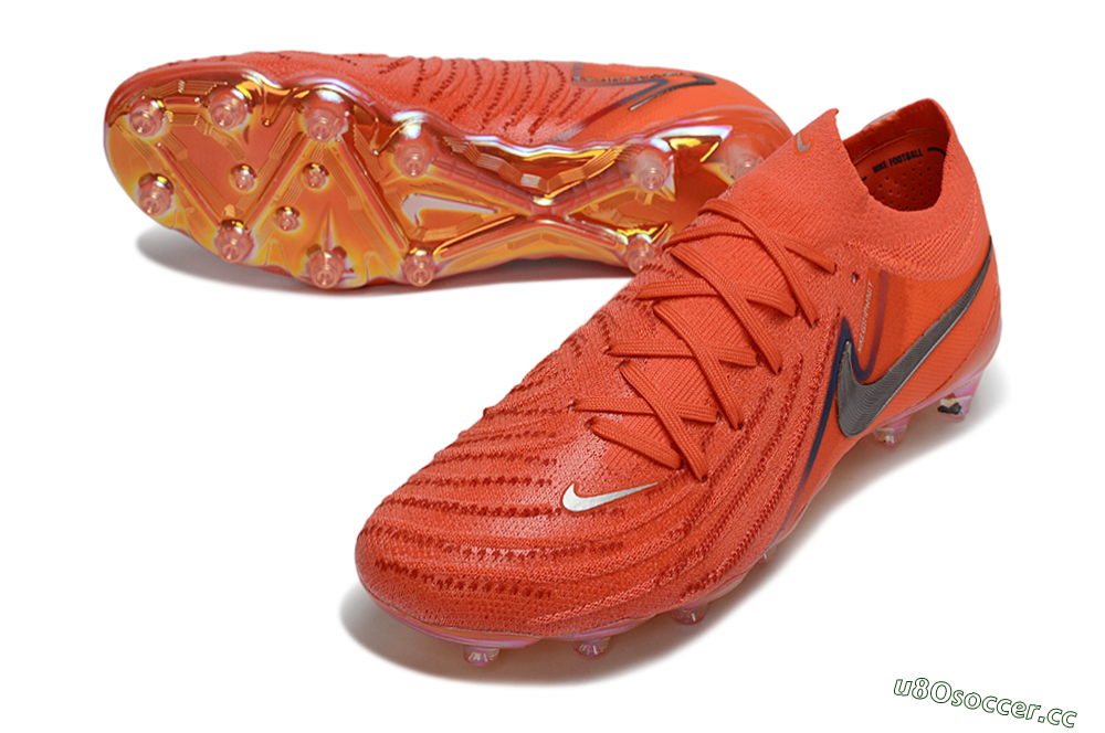 Men's Nike Phantom GX 2 Elite AG Artificial Grass Low-Tops Football Boots - Orange/Electric Orange/Sunset Blaze 3