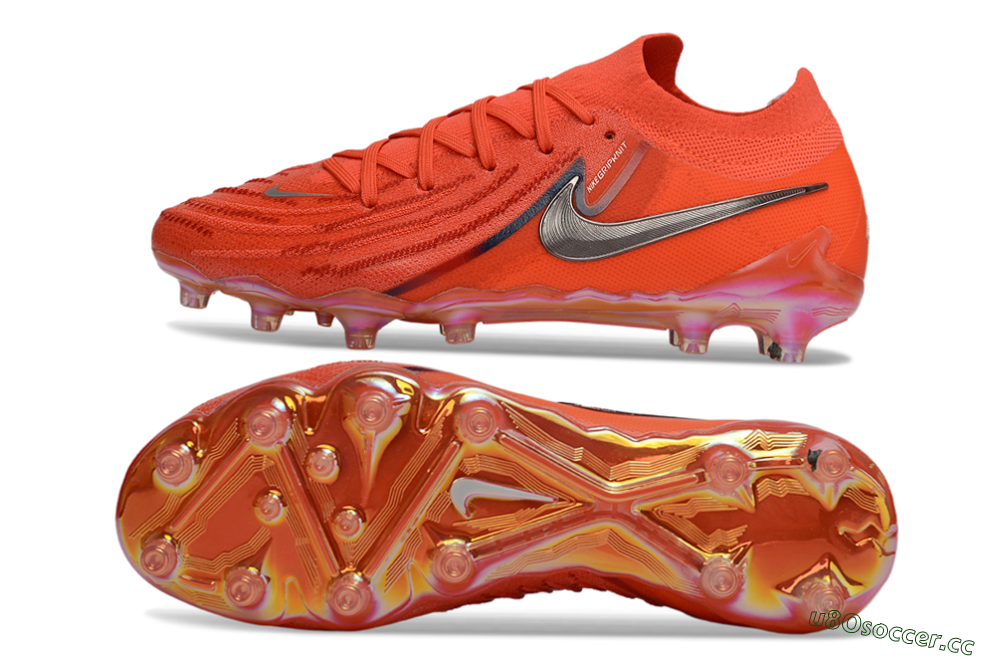 Men's Nike Phantom GX 2 Elite AG Artificial Grass Low-Tops Football Boots - Orange/Electric Orange/Sunset Blaze 1