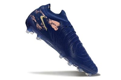 Men's Nike Phantom GX 2 Elite AG Artificial Grass Low-Tops Football Boots - Navy/Rose Gold/Light Blue