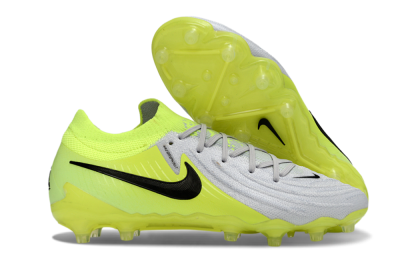 Men's Nike Phantom GX 2 Elite AG Artificial Grass Low-Tops Football Boots - Gray/Volt Green/Black