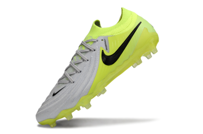 Men's Nike Phantom GX 2 Elite AG Artificial Grass Low-Tops Football Boots - Gray/Volt Green/Black