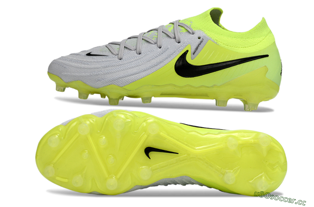 Men's Nike Phantom GX 2 Elite AG Artificial Grass Low-Tops Football Boots - Gray/Volt Green/Black 1