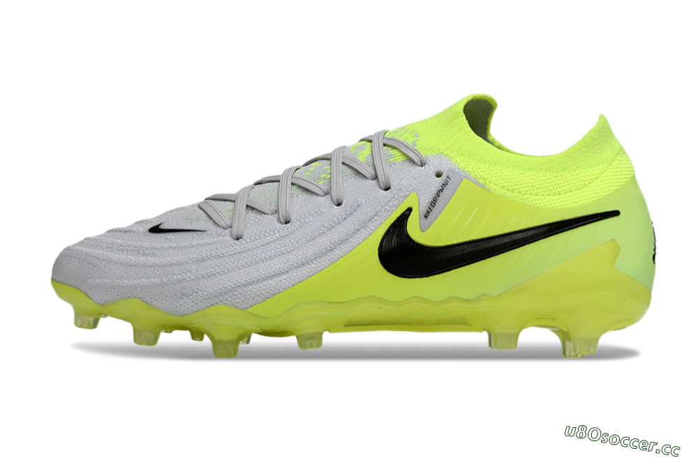 Men's Nike Phantom GX 2 Elite AG Artificial Grass Low-Tops Football Boots - Gray/Volt Green/Black 0