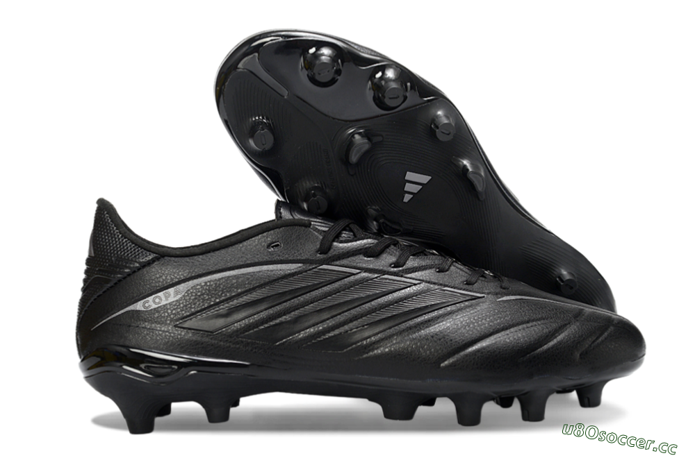 Men's Adidas Copa Pure 4 Elite FG Firm Ground Low-Tops Football Boots - Black/Midnight Shadow/Onyx Veil 2