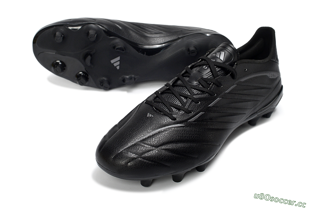 Men's Adidas Copa Pure 4 Elite FG Firm Ground Low-Tops Football Boots - Black/Midnight Shadow/Onyx Veil 3