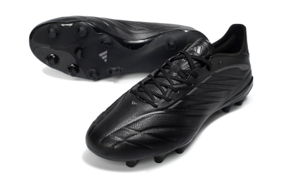 Men's Adidas Copa Pure 4 Elite FG Firm Ground Low-Tops Football Boots - Black/Midnight Shadow/Onyx Veil