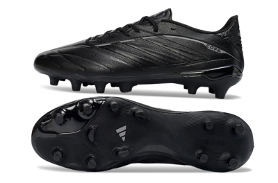 Men's Adidas Copa Pure 4 Elite FG Firm Ground Low-Tops Football Boots - Black/Midnight Shadow/Onyx Veil