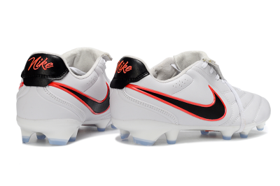 Men's Nike Tiempo Legend SE FG Firm Ground Low-Tops Football Boots - White/Black/Neon Orange