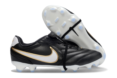 Men's Nike Tiempo Legend SE FG Firm Ground Low-Tops Football Boots - Black/Gold/White