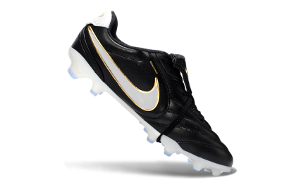 Men's Nike Tiempo Legend SE FG Firm Ground Low-Tops Football Boots - Black/Gold/White