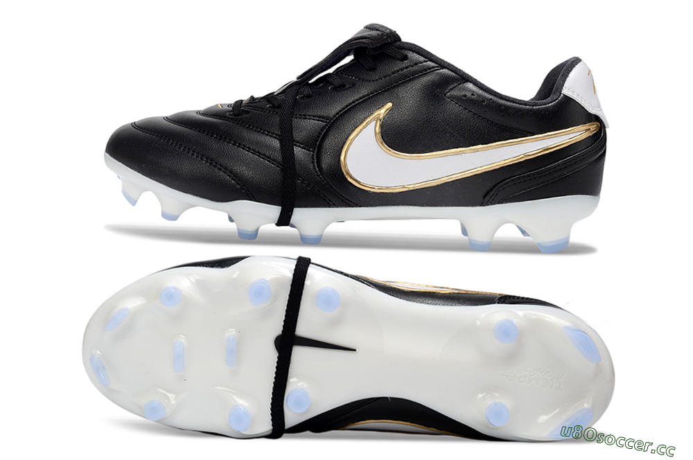 Men's Nike Tiempo Legend SE FG Firm Ground Low-Tops Football Boots - Black/Gold/White 1