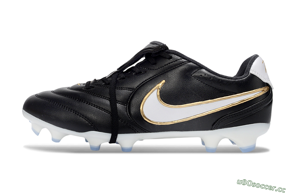 Men's Nike Tiempo Legend SE FG Firm Ground Low-Tops Football Boots - Black/Gold/White 0