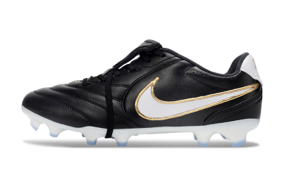 Men's Nike Tiempo Legend SE FG Firm Ground Low-Tops Football Boots - Black/Gold/White